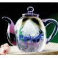 Hand Blown Glass Tea Pot (4")
